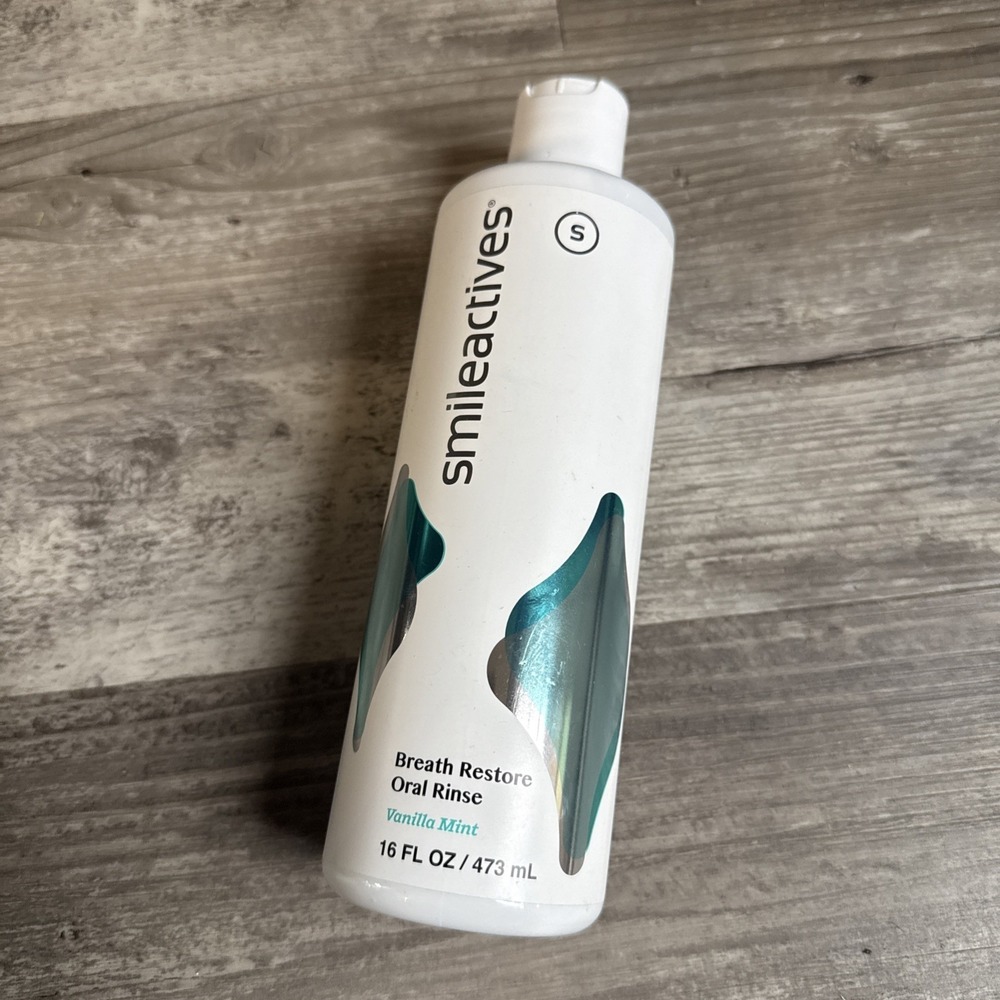 Smileactives Breath Restore Oral Rinse Treatment Vanilla Mint 16 fl. oz.  SEALED